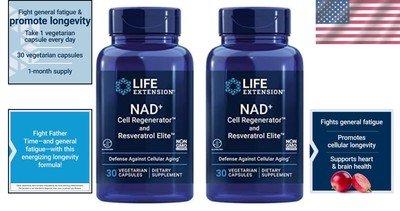 Elevate Energy & Longevity with NAD+ Cell Regenerator & Resveratrol - 60 Count