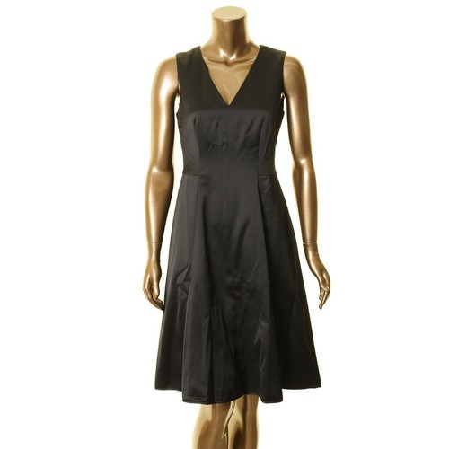 ANNE KLEIN NEW Women's Black V-neck 