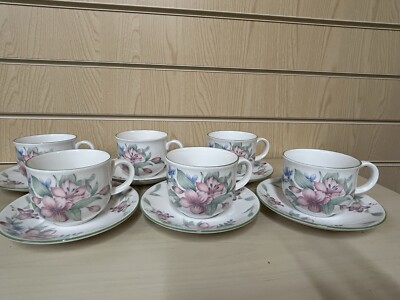 Royal Doulton Expressions Carmel X6 Teetassen und Untertassen