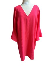 Eliza J. Dramatic Bell Sleeves Shift Pink Dress Women's Size 18W
