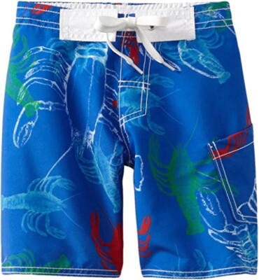 Charlie Rocket Boys Lobster Shorts, Blue, 4T