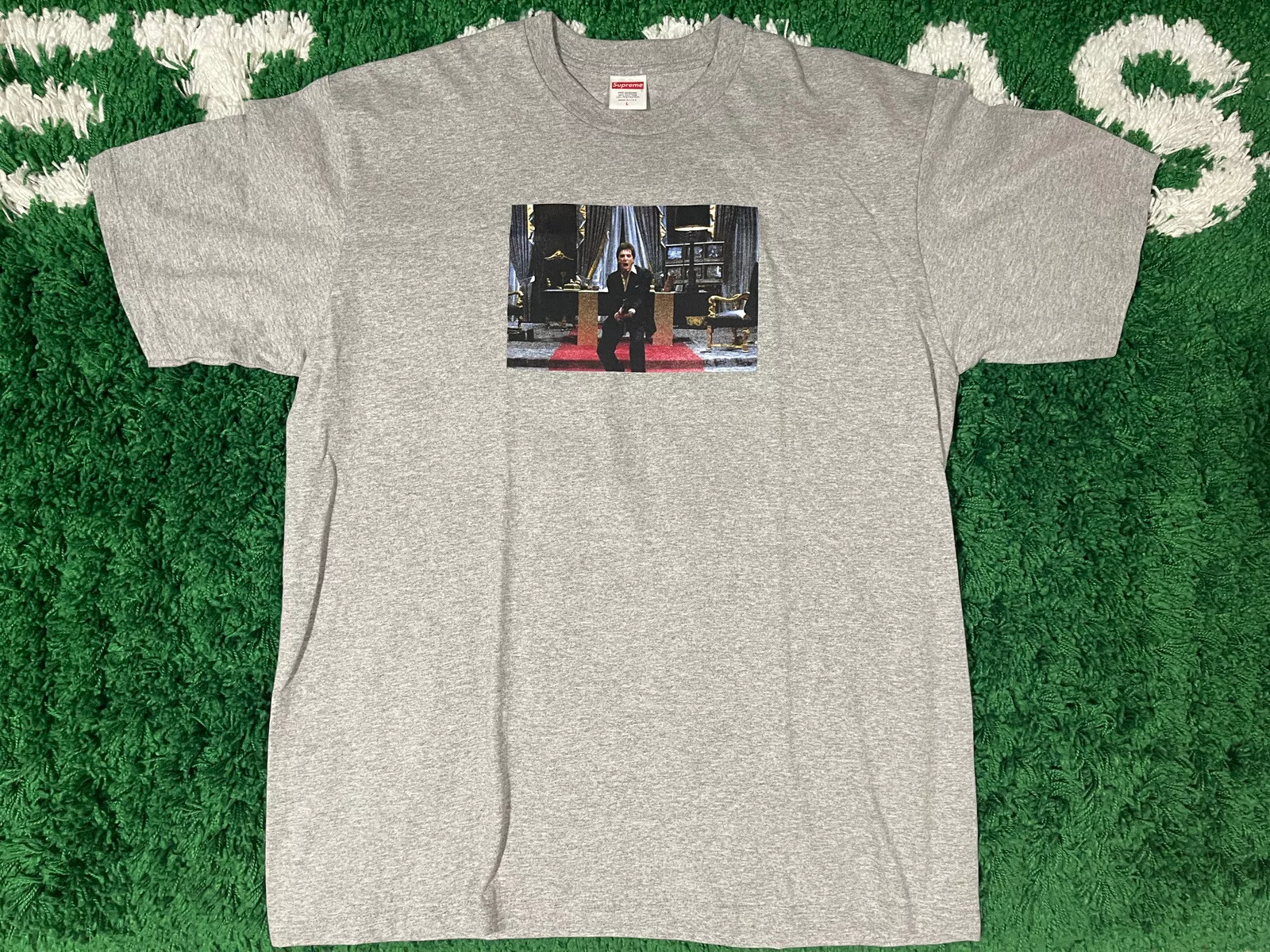 Supreme Scarface « Friend Tee » gris bruyère taille L FW17 Tony Montana TOUT NEUF !