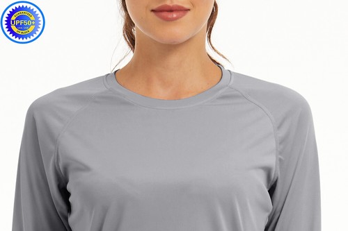 UPF50+ Women's UV Shirts Rash Guard Long Sleeve Outdoor Skin Protection T-Shirts - Picture 40 of 199