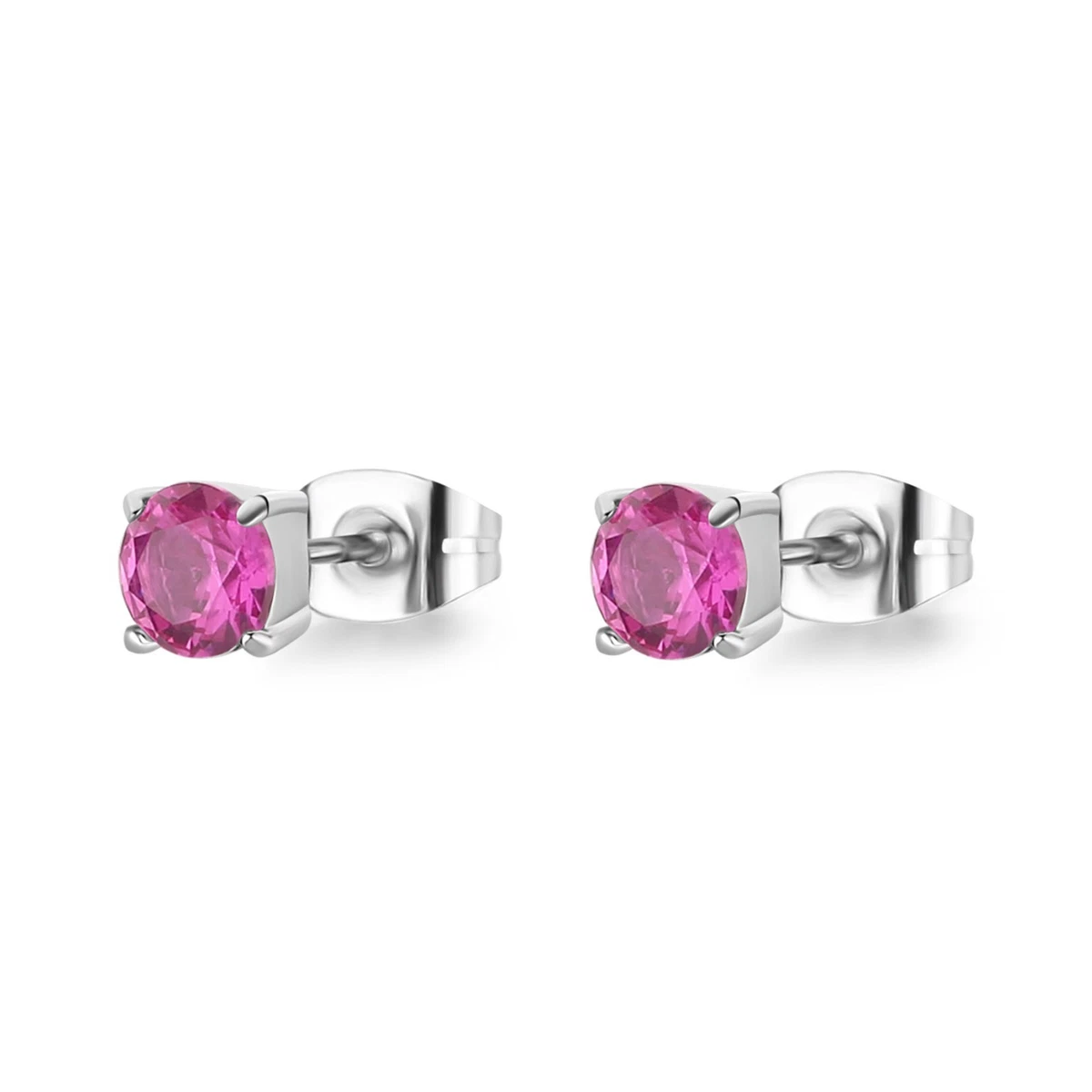 Punto Luce Orecchini con Brillantini Donna - Orecchini Zirconi - Orecchini Uomo Diamamte - Punti Luce Orecchini Brillantini Oro e Zircone CZ - Orecchini Donna Oro Rosa - Orecchini a Lobo