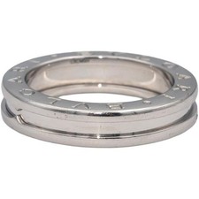 BVLGARI Designer 18k White Gold B.zero1 Band Ring Size 7 Euro Size 54