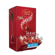 Lindt LINDOR Milk Chocolate Candy Truffles, with 50.8-oz 