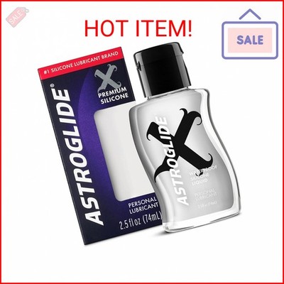 Astroglide Silicone Lube (2.5oz), X Premium Personal Lubricant, Extra Silky Sex