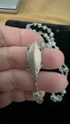 Sterling Silver Italy Crystal Rosary Necklace 28” Large Cross Catholic — photo 3