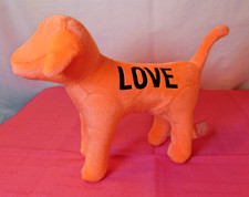 Victoria s Secret PINK Plush Dog Coral/Orange Velvet Love Pink
