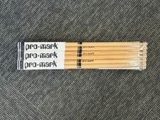 5 Pack ProMark 5A Long Hickory Drumsticks  Wood Tip   FREE Extra Pair New 