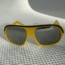 CEBE Mirrored Sunglasses Yellow France Alpine Rally Coq Ski Race Vintage 1970s