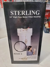 New Sterling 10" High Flow Water Treatment White Sump Filter Housing HJ10-1