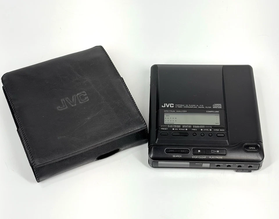 Vintage JVC Portable CD Player XL-P70 Black 1991 - Works / Parts Only / Read