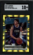 2020 Donruss Holo Yellow Laser #202 LaMelo Ball /25 RATED ROOKIE HORNETS SGC 10