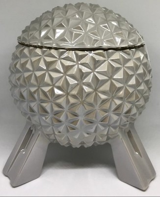 Disney Parks Epcot Spaceship Earth Ceramic Canister Cookie Jar NEW