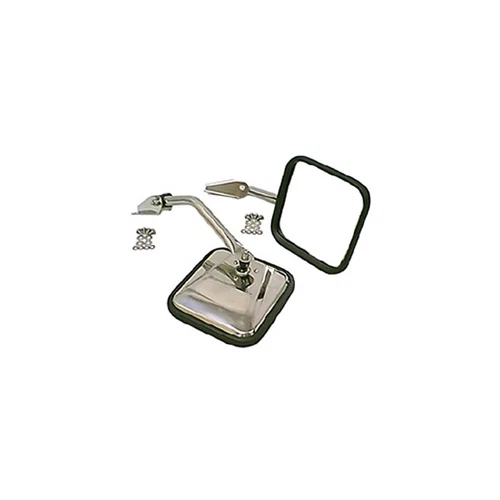 Rugged Ridge Side Mirror Kit Stainless Steel for 55-86 Jeep® CJ Models CJ Style 