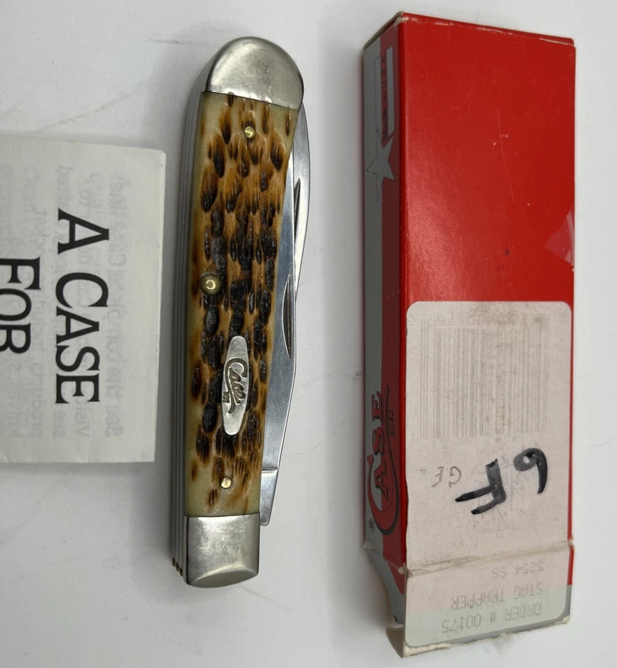 Faca de bolso Case 6354 GS 3 lâminas osso de veado descontinuada com caixa - Imagem 4 de 4