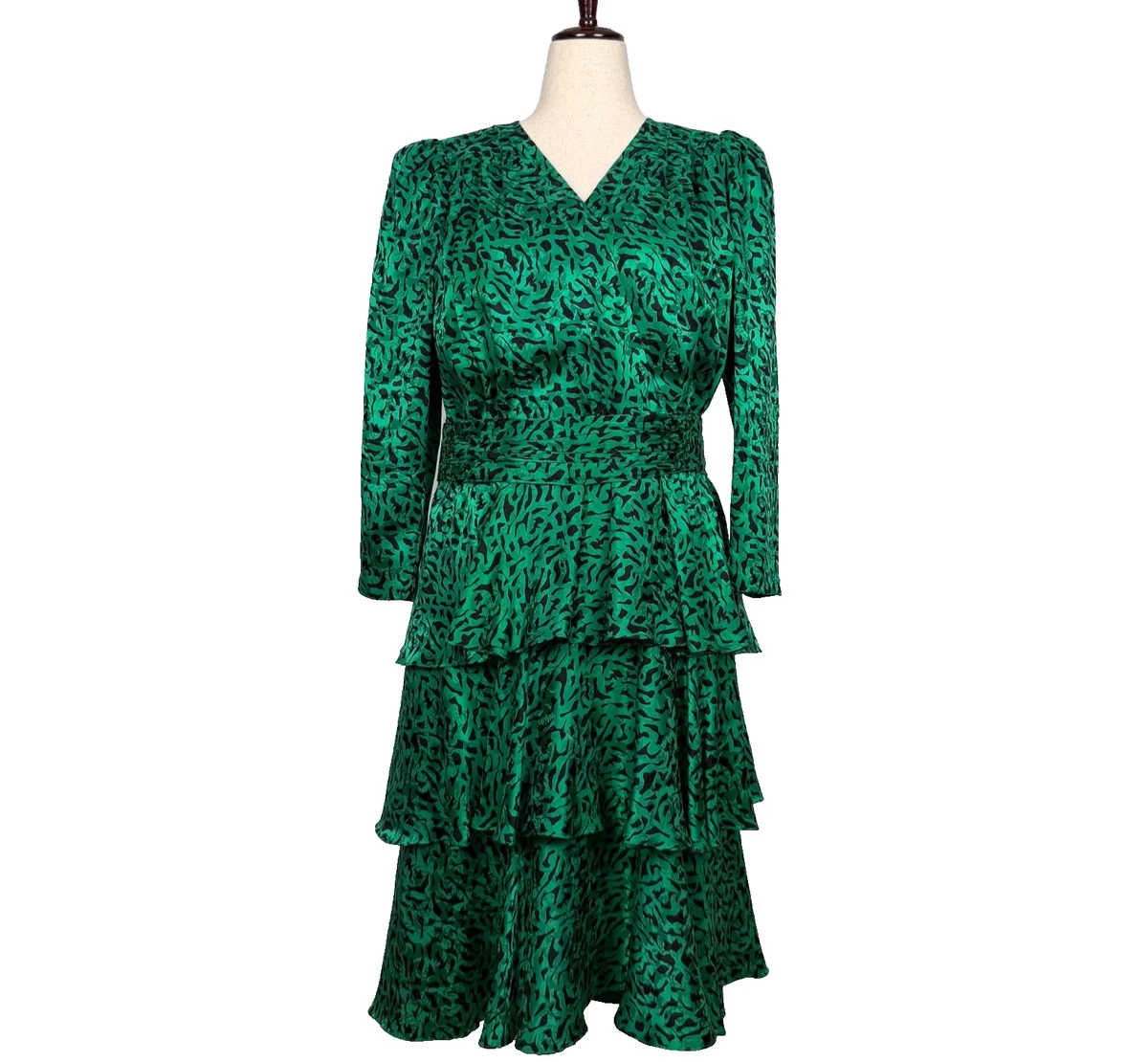 Green 100% Silk Vintage Dresses for Women for sale | eBay