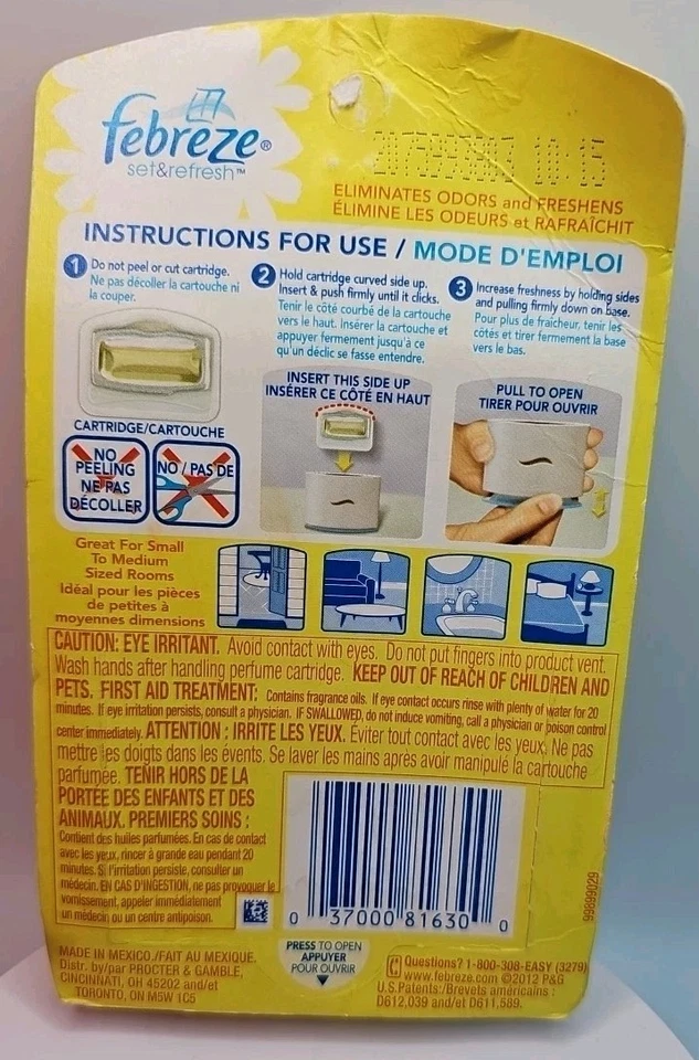 Lot of 3 Febreze Set & Refresh 2 Refills | 6 Refills Total White Orchid & Bloom - Image 3 of 4