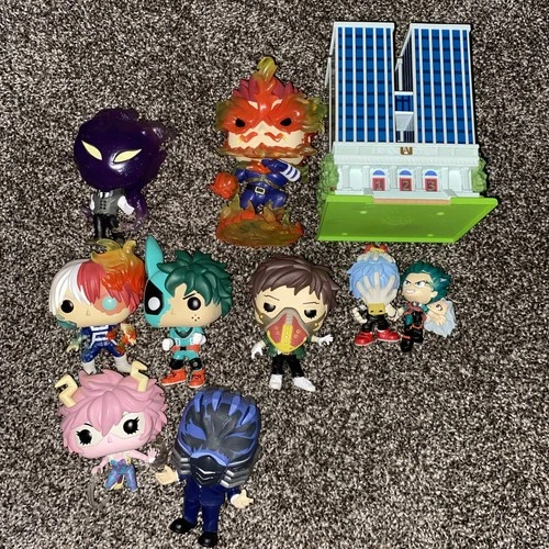 My Hero Academia Lot of 9 Funko Pops Izuku Midoriya Todoroki Mina And More