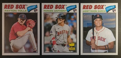 2026 Topps Heritage Boston Red Sox 3 Card Lot Roman Anthony Tolle & Garcia