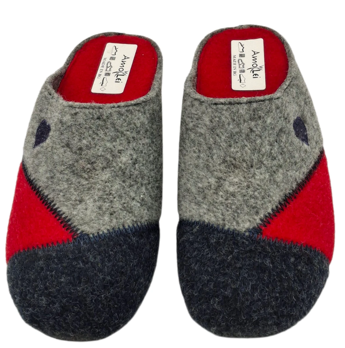 Pantofola In Lana Con Fibbia Regolabile - Fondo In Gomma, Tacco Piatto, Calzatura Morbida E Calda - 4