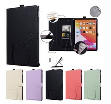 Flip Leather Cat Card Slot Tablet Case For Samsung Tab A11 A9 S11 S10 S9 S8 S7