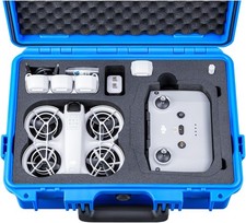 Lykus Titan N110 Waterproof Hard Case for DJI Neo Combo, RC-N3/DJI RC 2, Blue