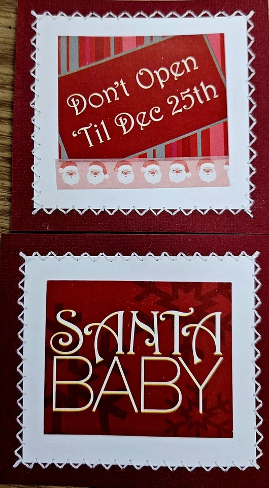 Juego de página/estera cosida prefabricada para álbum de recortes - 5 piezas: Feliz Navidad Foto 3 de 3