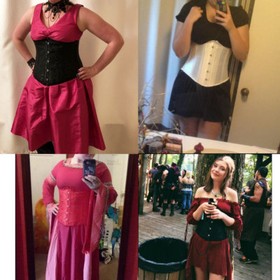 28X Spiral Steel Boned Waist Trainer Brocade Lace Up Underbust Corset Shapewear