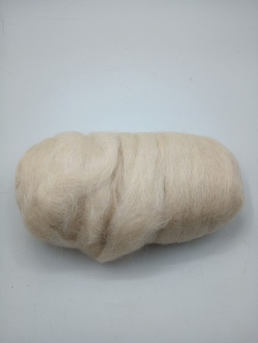 100% Suri Alpaca Roving 8oz Lot - White & Brown Natural READ - Picture 7 of 9