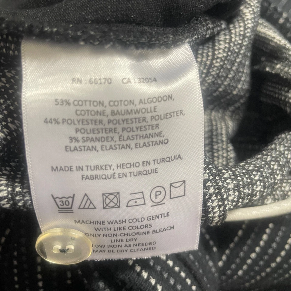 Cartonnier by Anthropologie 26 Black w/ White Stripes Zip Pockets Wide Leg - Image 4 of 4