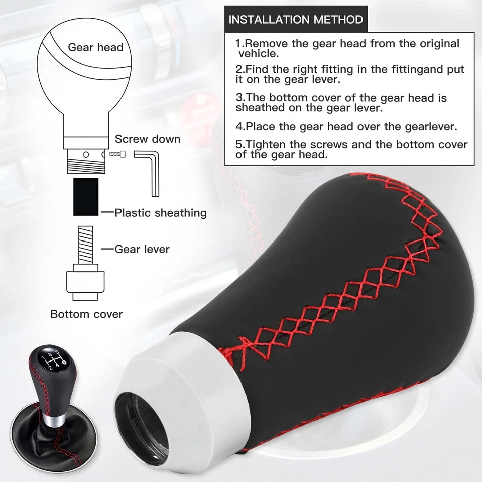 For Suzuki Grand Vitara 5 Speed Manual Gear Stick Shift Knob Shifter Lever Head Foto 4 de 4