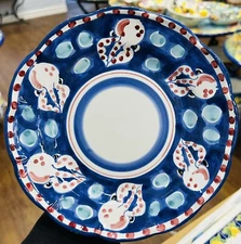 Vietri Pottery- Campagna Style Pattern 8 Inch Plate Made/Painted by hand-Italy