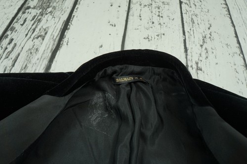 Balmain x H&M Men’s Velvet Smoking Blazer Jacket Size 38R EUR 48 - Picture 5 of 9