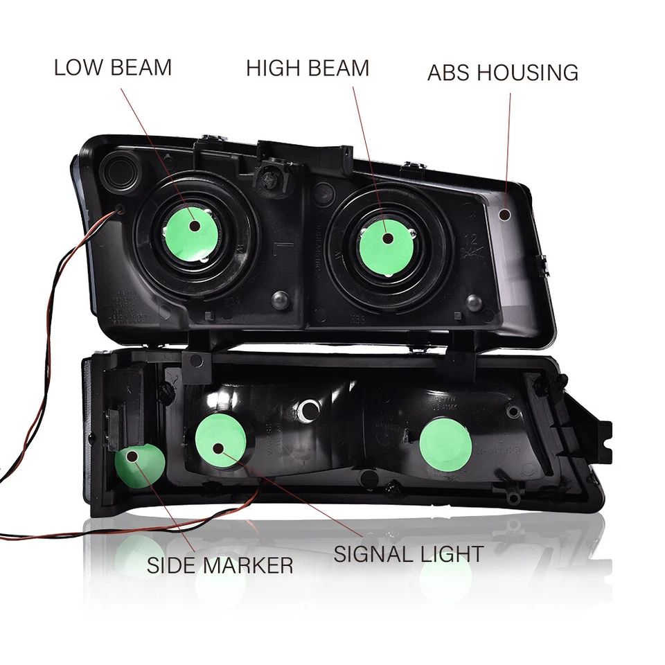 Faros LED de humo + luces traseras aptos para Chevy Silverado 1500 2500 2003-2006 Foto 4 de 4