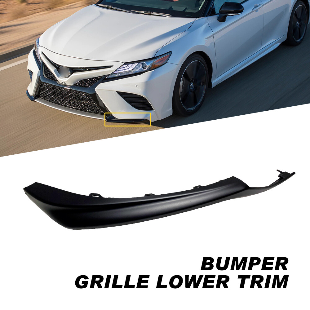 Gloss Black Front Bumper Trim Garnish Cover for 2021-2023 Toyota Camry SE XSE
