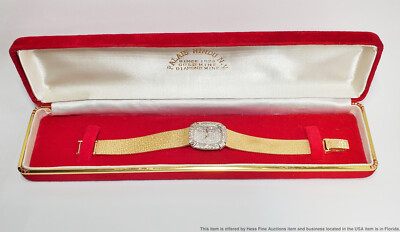 Lucien Piccard 14k Gold Diamond Ladies Vintage Watch Box | eBay display picture 1