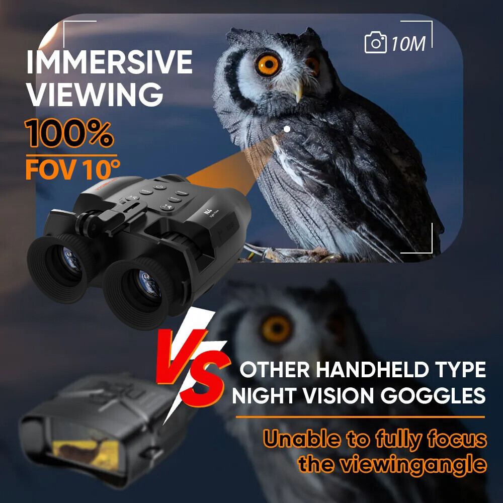 Head Mounted Night Vision Goggles Rechargeable Hand Free Night Vision Binoculars