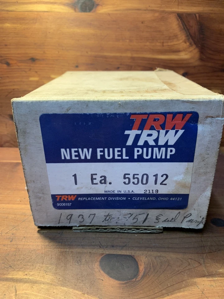 Bomba de combustible nueva 55012 vintage rara NOS TRW, hecha en EE. UU. 2218 1937-1951 Foto 4 de 4