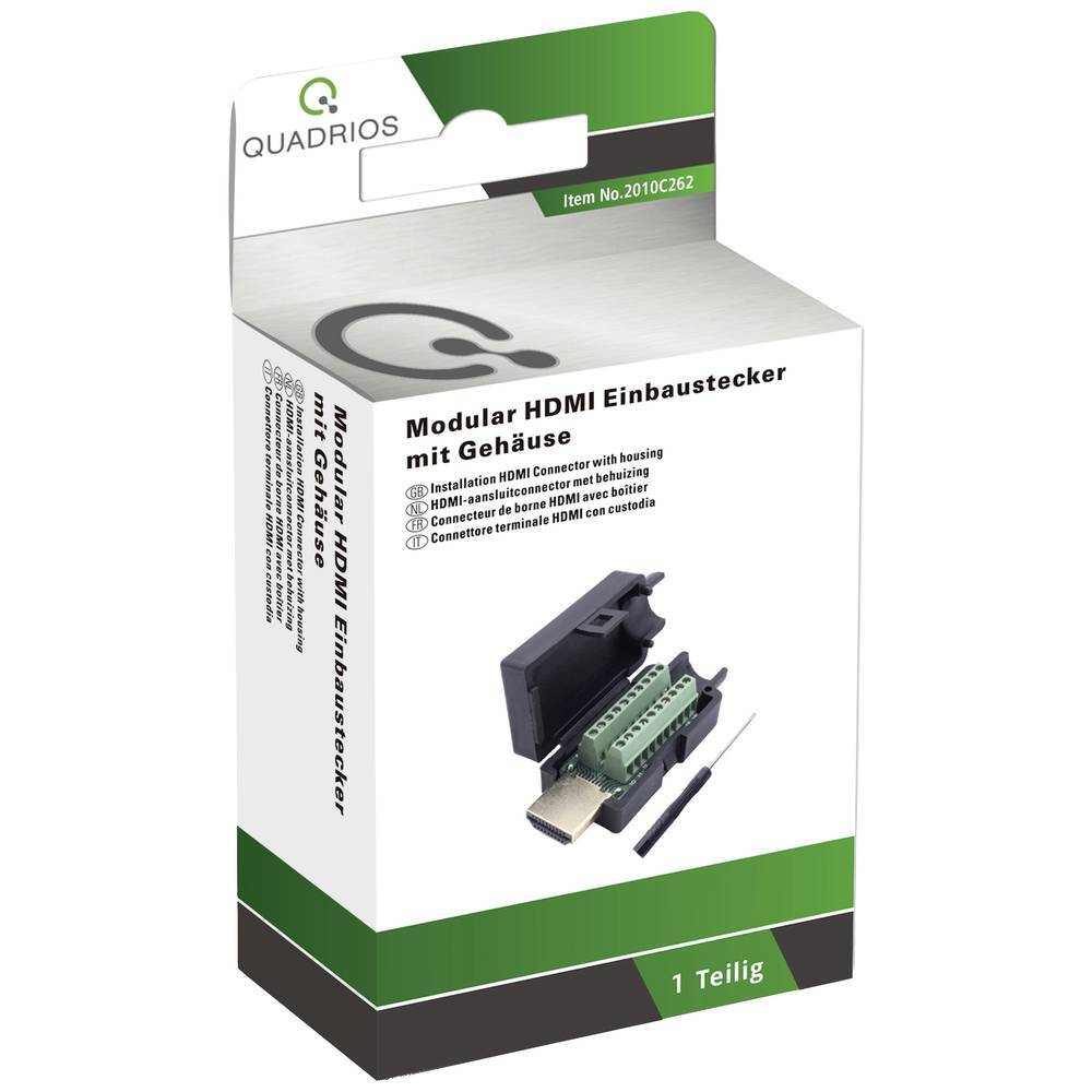 Quadrios 2010C262 HDMI-Steckverbinder Stecker gerade Polzahl 20 шт 1 комплект 3490₽