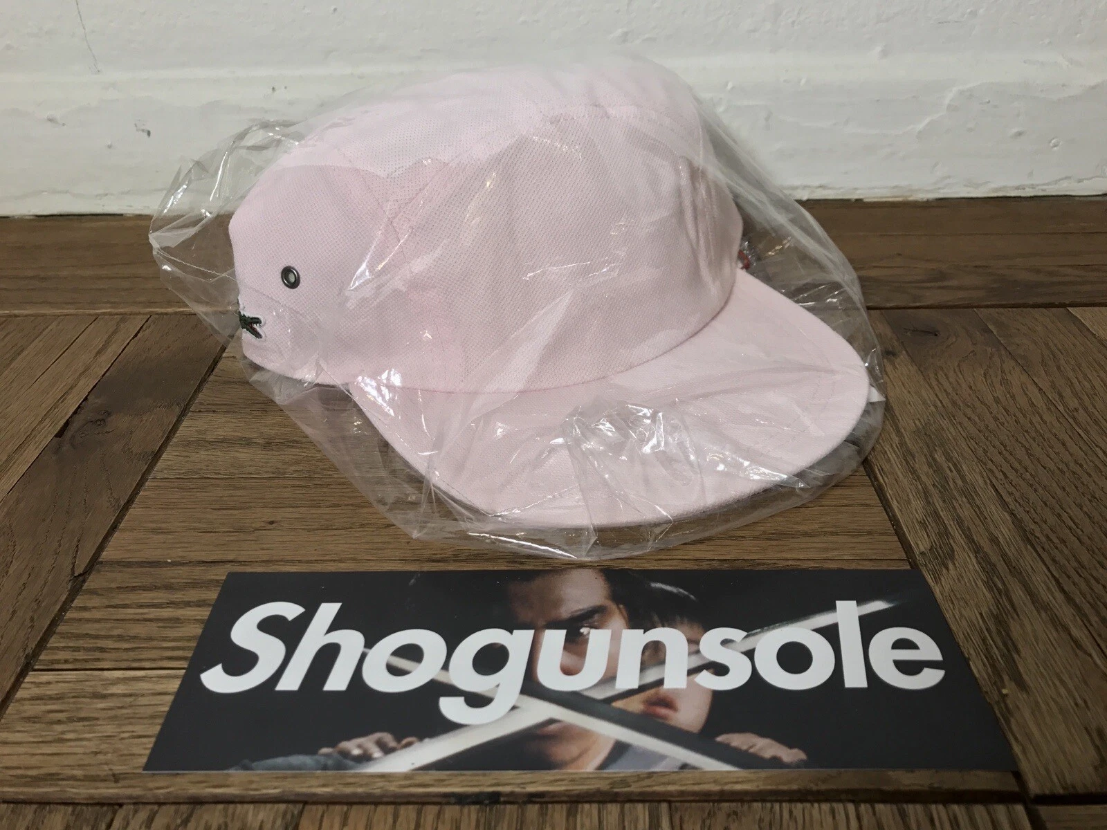 Casquette de camp en tricot Supreme x Lacoste Pique rose SS17 flambant neuve OSFA