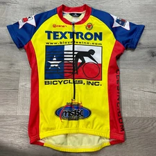 2007 Canari Mens Multicolor Short Sleeve 3/4 Zip Bicycles Inc Jersey Size XS