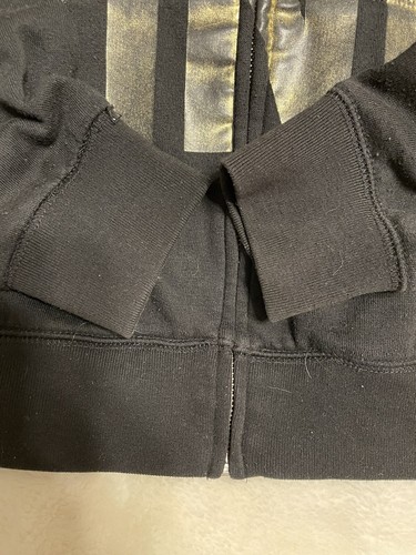 PINK Victorias Secret Black Cheetah sequin Set tracksuit hoodie Sweats medium - Picture 10 of 12