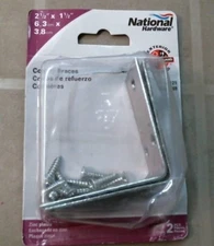 National Hardware N285-569 2-1/2" x 1-1/2" Corner Braces, FREE SHIPPING