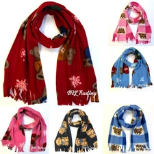 Boy Girl Warm Winter & Autumn Scarf Fleece scarves wraps Warm Long Scarves 53"