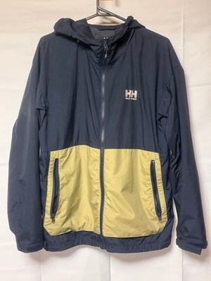 Helly Hansen Bergen Nylon Jacket M Khaki Navy Waterproof Outdoor Coat