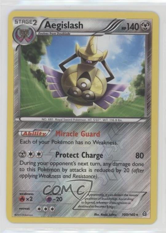 Aegislash Reverse Foil Pokémon XY Primal Clash #100