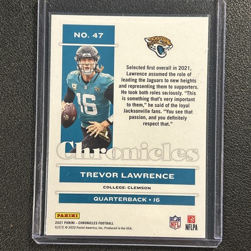 Panini Chronicles 2021 - Trevor Lawrence #47 (RC) - Imagen 2 de 2