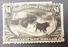 US 19th Century 1898 #292 $1 Trans Mississippi Cattle in the Storm Repaired/Thin